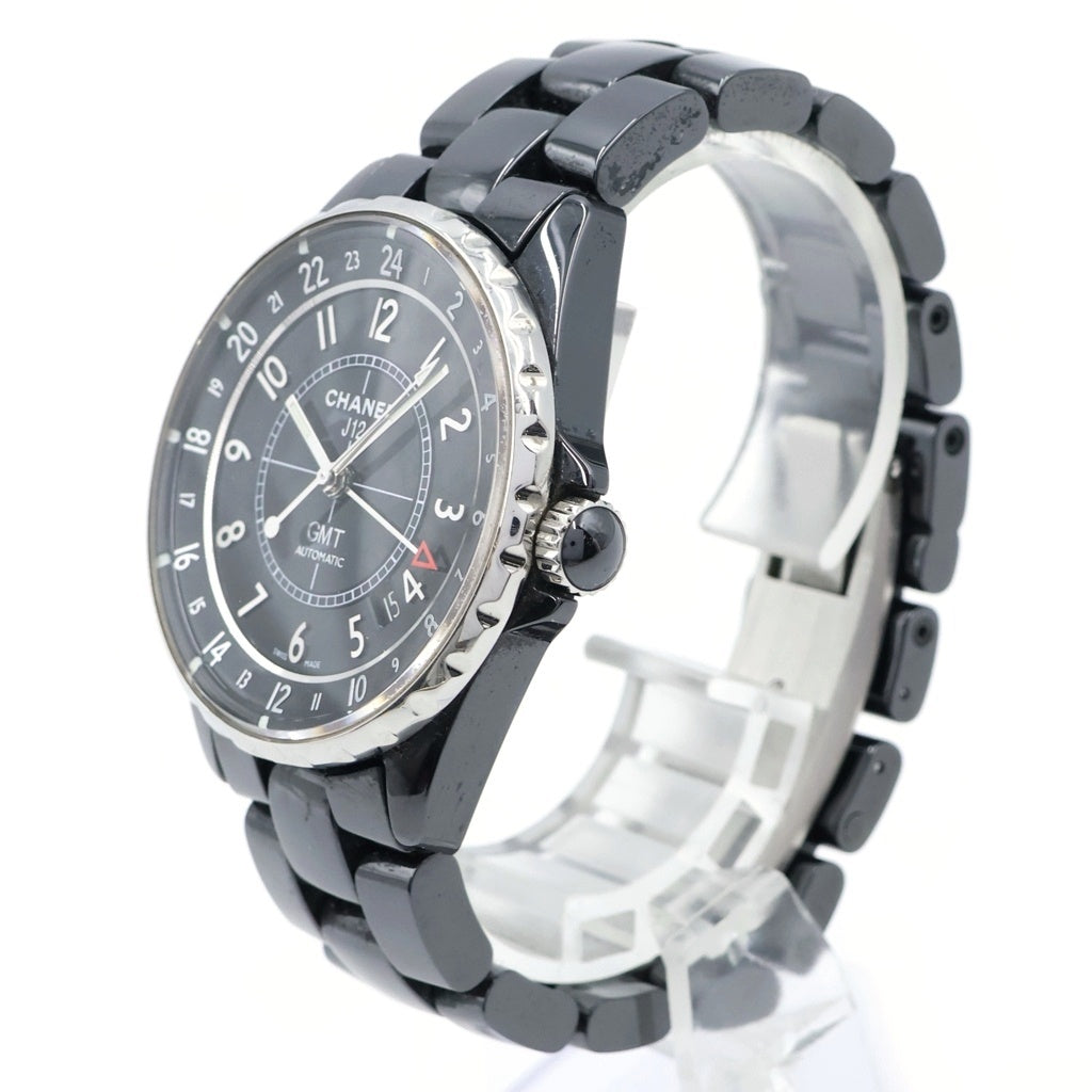 CHANEL(シャネル) J12 GMT デイト 黒文字盤 CE/AT ブラックセラミック オートマ 自動巻き 腕時計 H3102