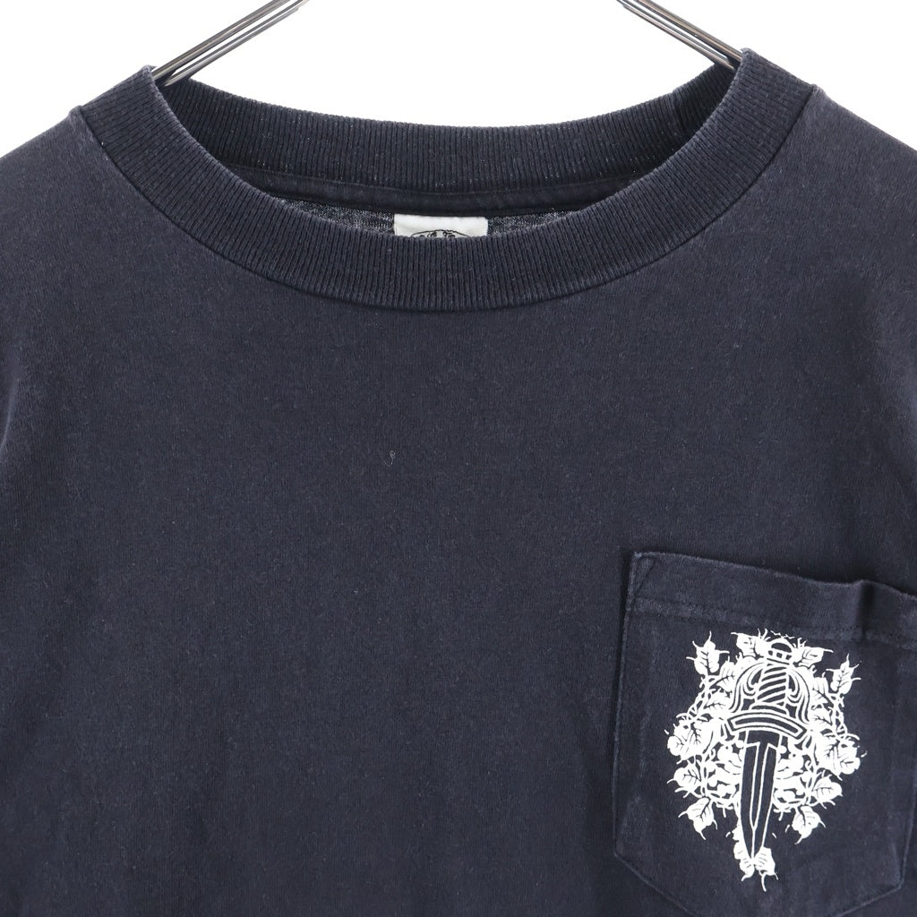CHROME HEARTS(クロムハーツ) OLD オールド 袖フローラルプリント 長袖Tシャツ カットソー ブラック