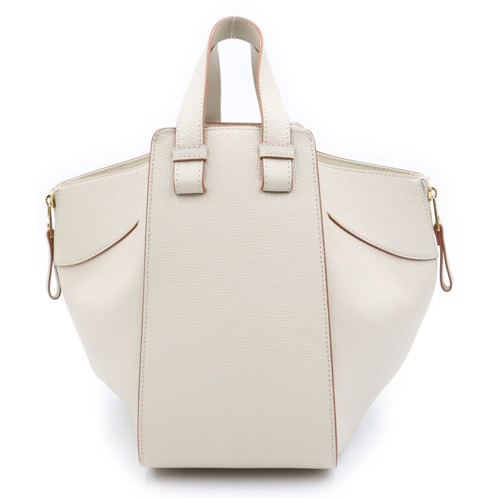 LOEWE(ロエベ) ハンモック ミディアム 2WAYハンドバッグ ショルダーバッグ アイボリー オフホワイト レザー ゴールド金具 レディース