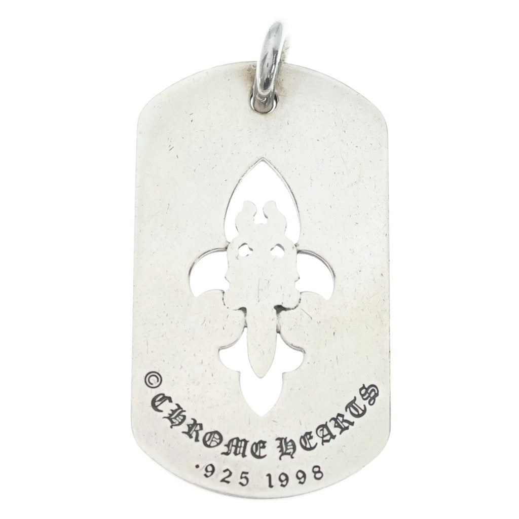 CHROME HEARTS(クロムハーツ) D TAG LRG DAGGER ダガーカットアウトドッグタグ ラージ ドッグタグ ネックレストップ シルバー