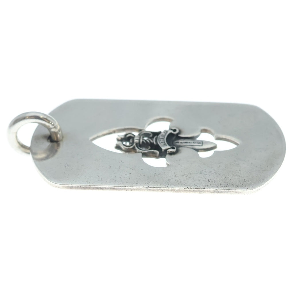 CHROME HEARTS(クロムハーツ) D TAG LRG DAGGER ダガーカットアウトドッグタグ ラージ ドッグタグ ネックレストップ シルバー