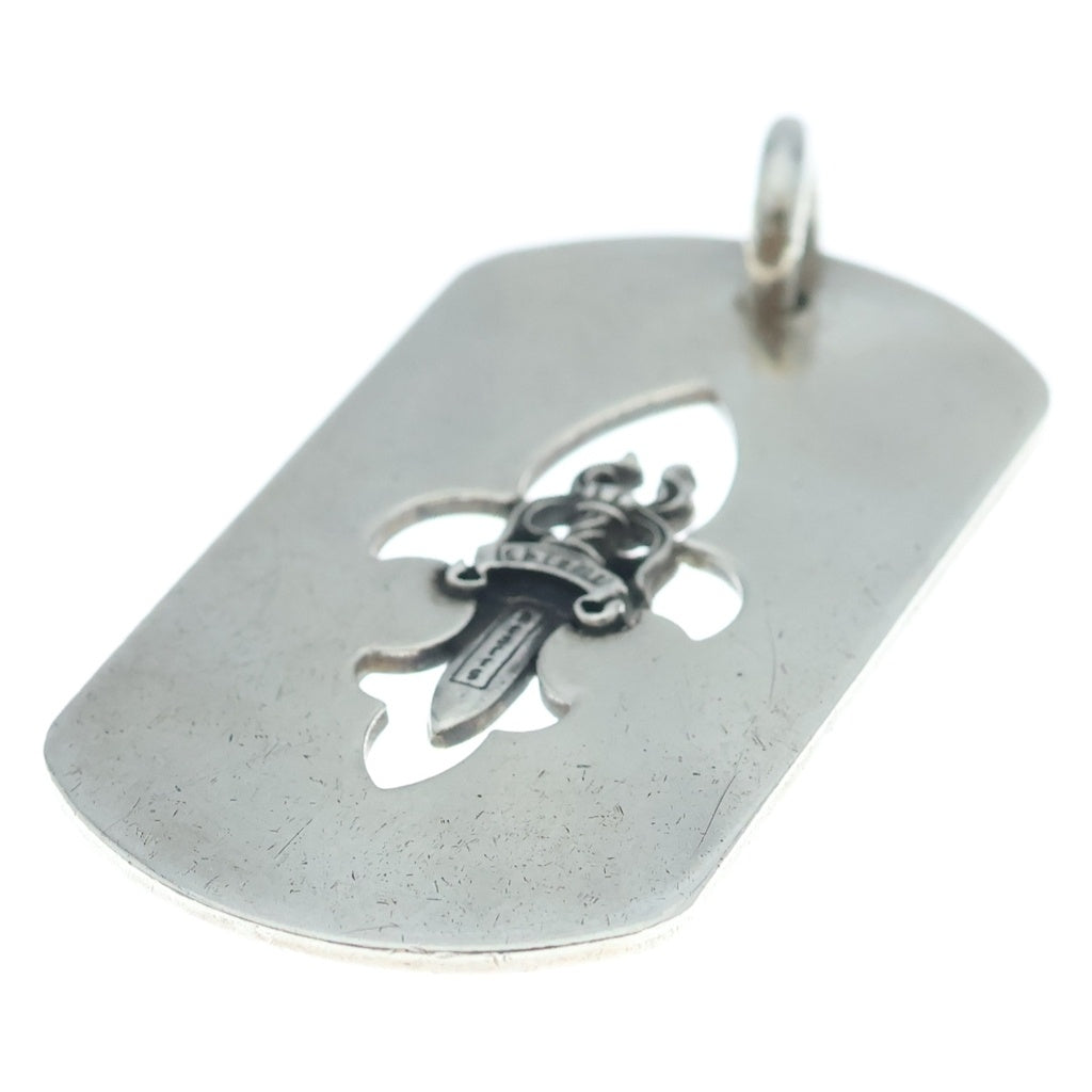 CHROME HEARTS(クロムハーツ) D TAG LRG DAGGER ダガーカットアウトドッグタグ ラージ ドッグタグ ネックレストップ シルバー