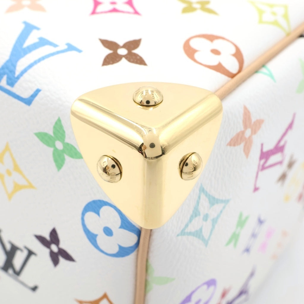 LOUIS VUITTON(ルイヴィトン) モノグラム マルチカラー スピーディ25 PVC レザー 2WAY ハンドバッグ ショルダーバッグ ミニボストンバッグ ICタイプ ホワイト M13085 レディース