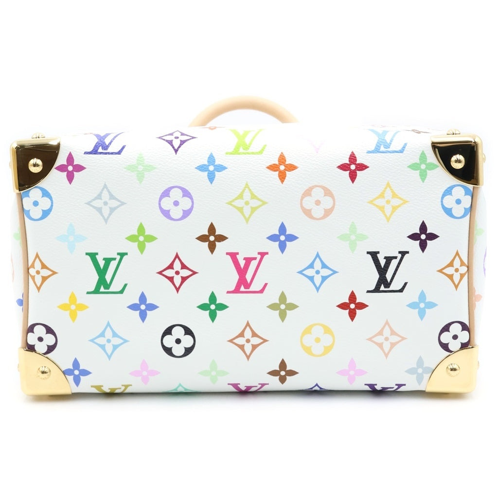 LOUIS VUITTON(ルイヴィトン) モノグラム マルチカラー スピーディ25 PVC レザー 2WAY ハンドバッグ ショルダーバッグ ミニボストンバッグ ICタイプ ホワイト M13085 レディース