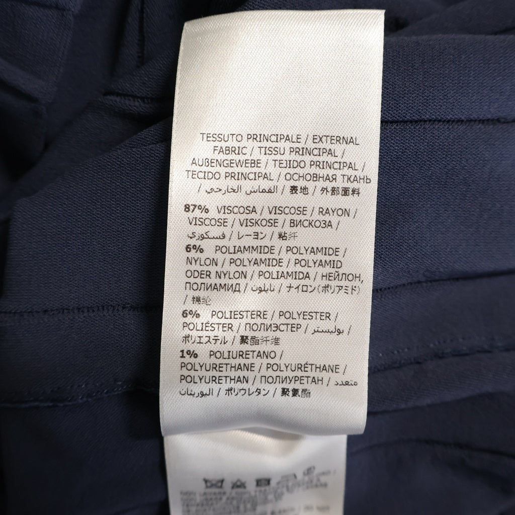 Salvatore Ferragamo(サルヴァトーレ フェラガモ) 襟スタッズ レーヨン 半袖 ニット ワンピース ロングワンピース #M ブルー レディース