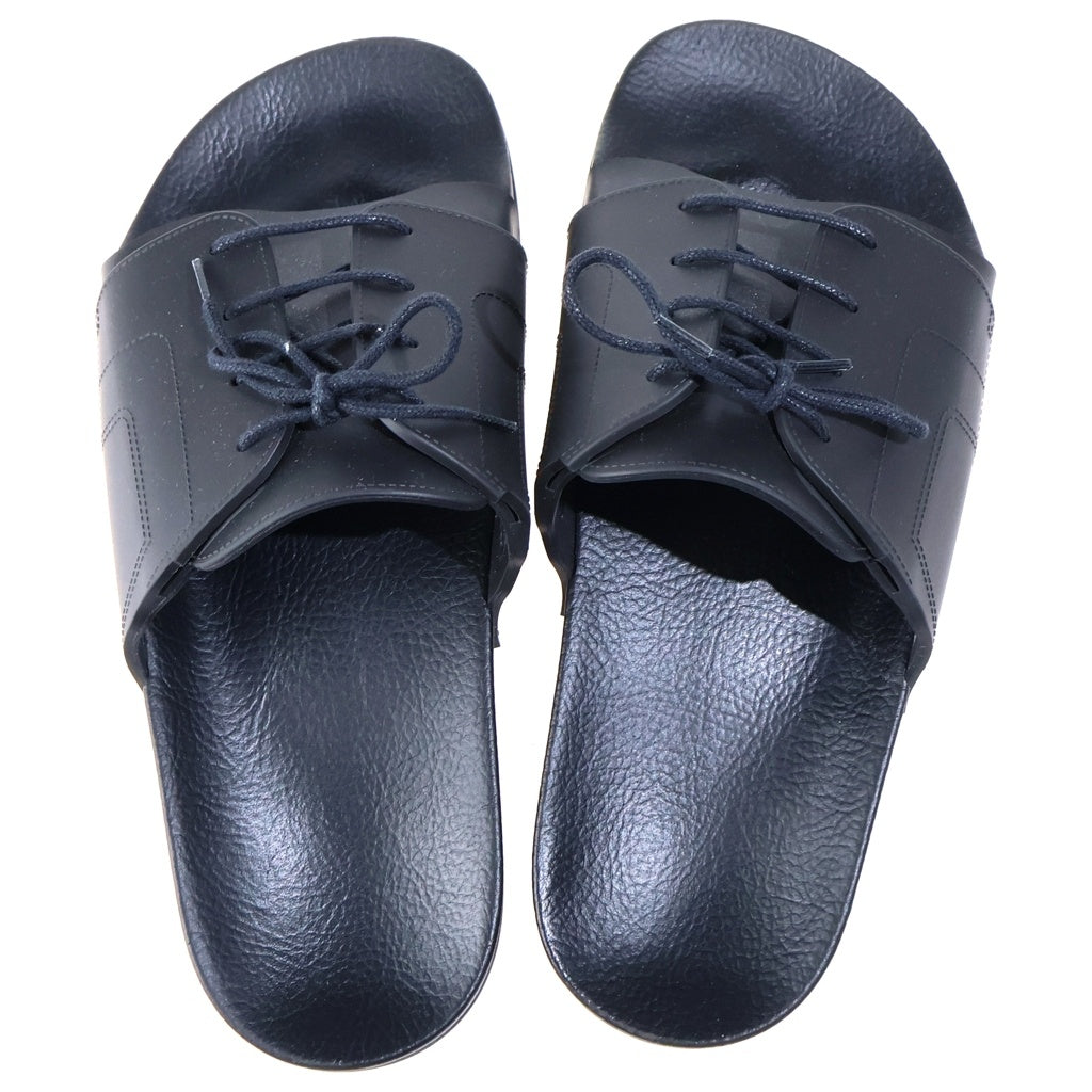 Maison Margiela(メゾンマルジェラ) POOL SLIDES プールスライド レザー レースアップ サンダル フラットシューズ #37 ブラック S58WX0100 レディース