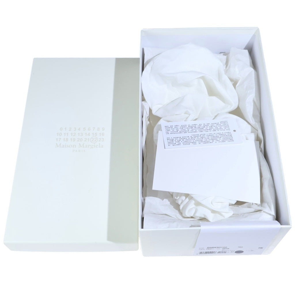 Maison Margiela(メゾンマルジェラ) POOL SLIDES プールスライド レザー レースアップ サンダル フラットシューズ #37 ブラック S58WX0100 レディース