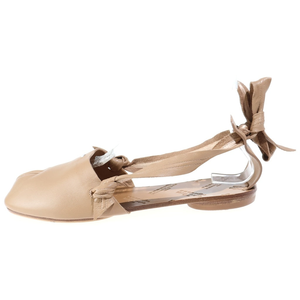 Maison Margiela(メゾンマルジェラ) Tabi タビ バックストラップ バレエシューズ レザー フラットシューズ #36 ブラウン S39WP0131 レディース