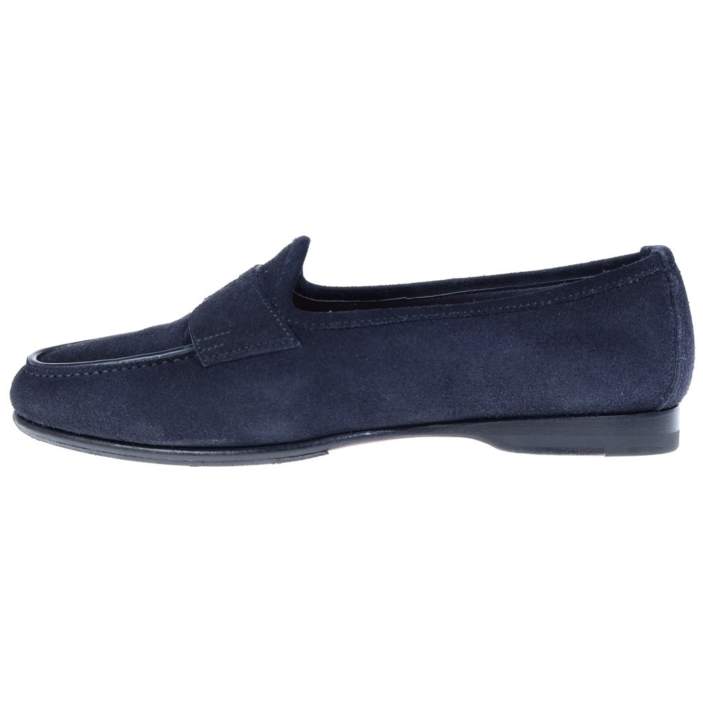 Santoni(サントーニ) コインローファー フラットシューズ ネイビー スエード