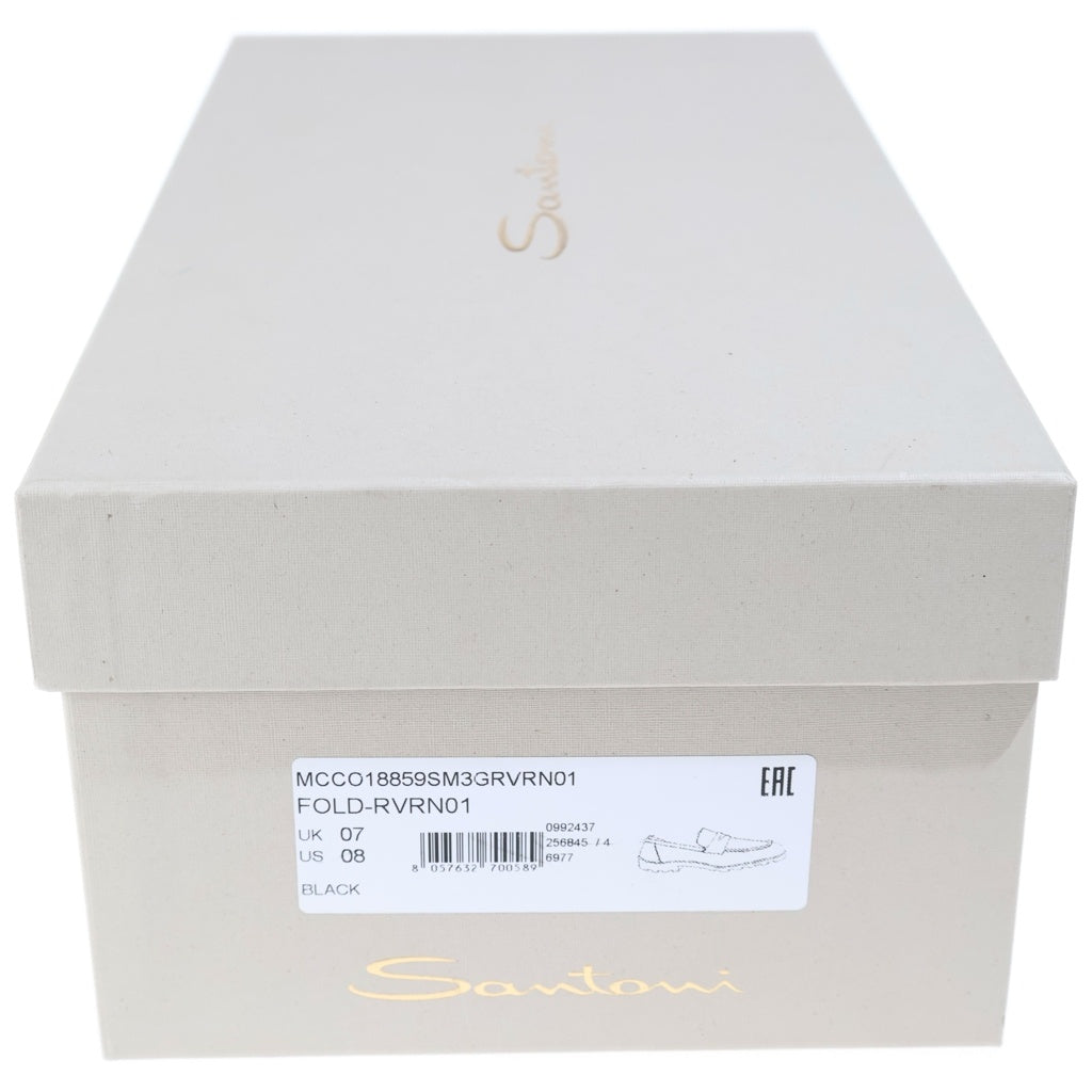 Santoni(サントーニ) コインローファー フラットシューズ ネイビー スエード