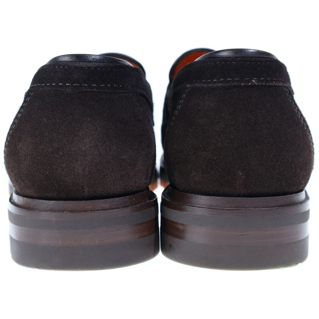 Santoni(サントーニ) コインローファー フラットシューズ ブラウン スエード
