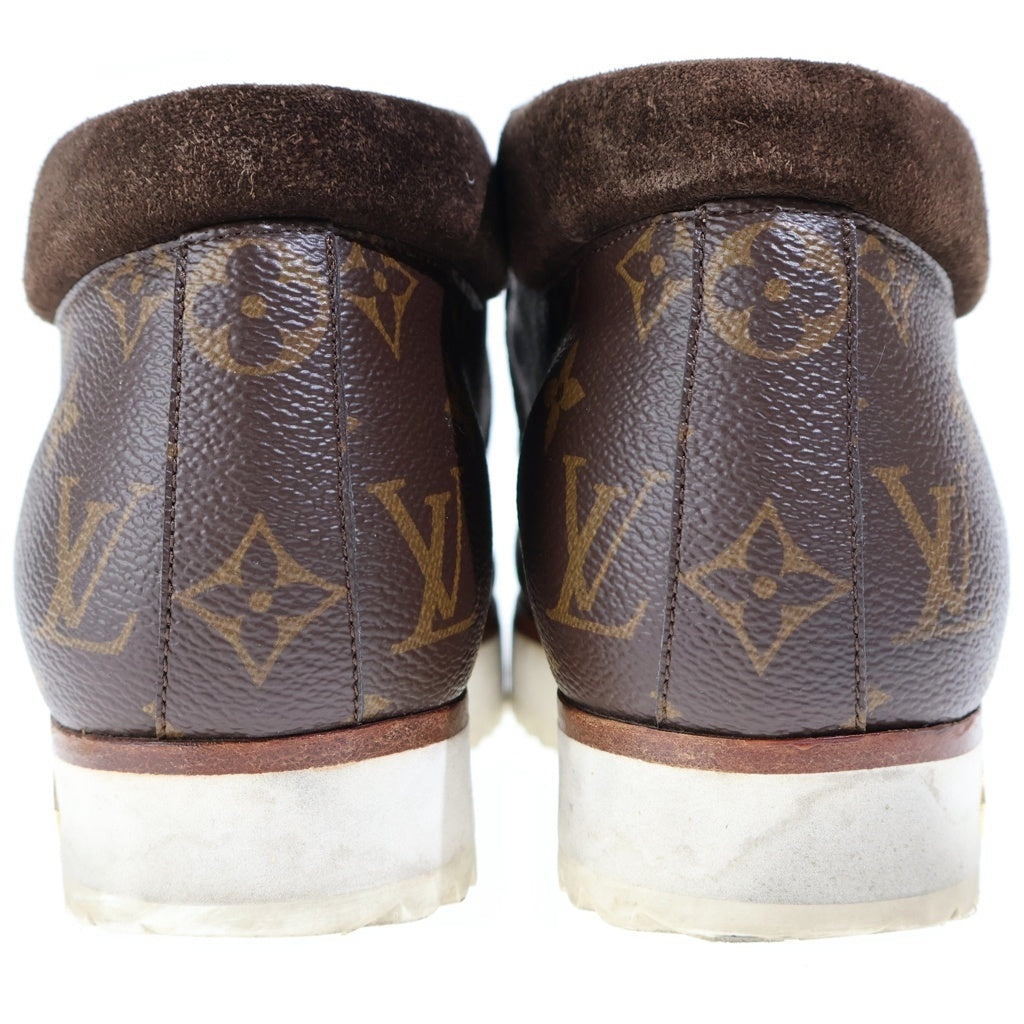 LOUIS VUITTON(ルイヴィトン) ×NIGO LVモッズ・ライン アンクルブーツ モノグラム キャンバス レザー チャッカブーツ ハイカットシューズ #6 1/2 ブラウン/ホワイト 1A81E8