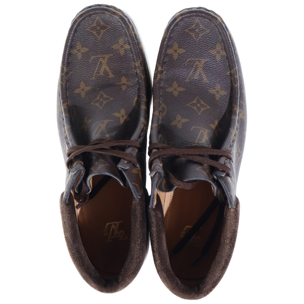 LOUIS VUITTON(ルイヴィトン) ×NIGO LVモッズ・ライン アンクルブーツ モノグラム キャンバス レザー チャッカブーツ ハイカットシューズ #6 1/2 ブラウン/ホワイト 1A81E8