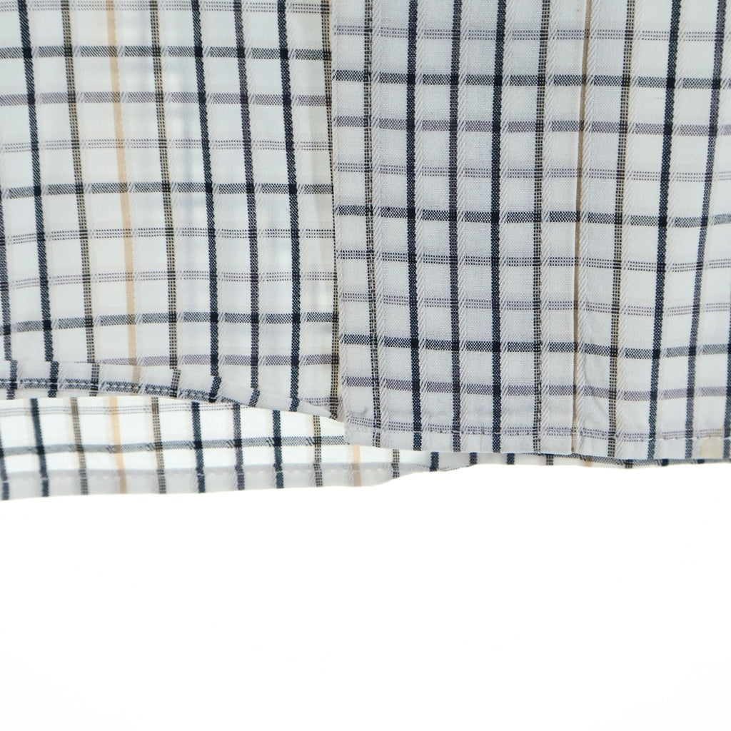 BURBERRY(バーバリー) ロゴ刺繍 コットン チェック シャツ Yシャツ #M ホワイト レディース