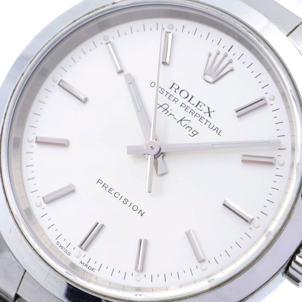 ROLEX(ロレックス) エアキング シルバー文字盤 ステンレス 自動巻き SS/AT 14000 A番 腕時計