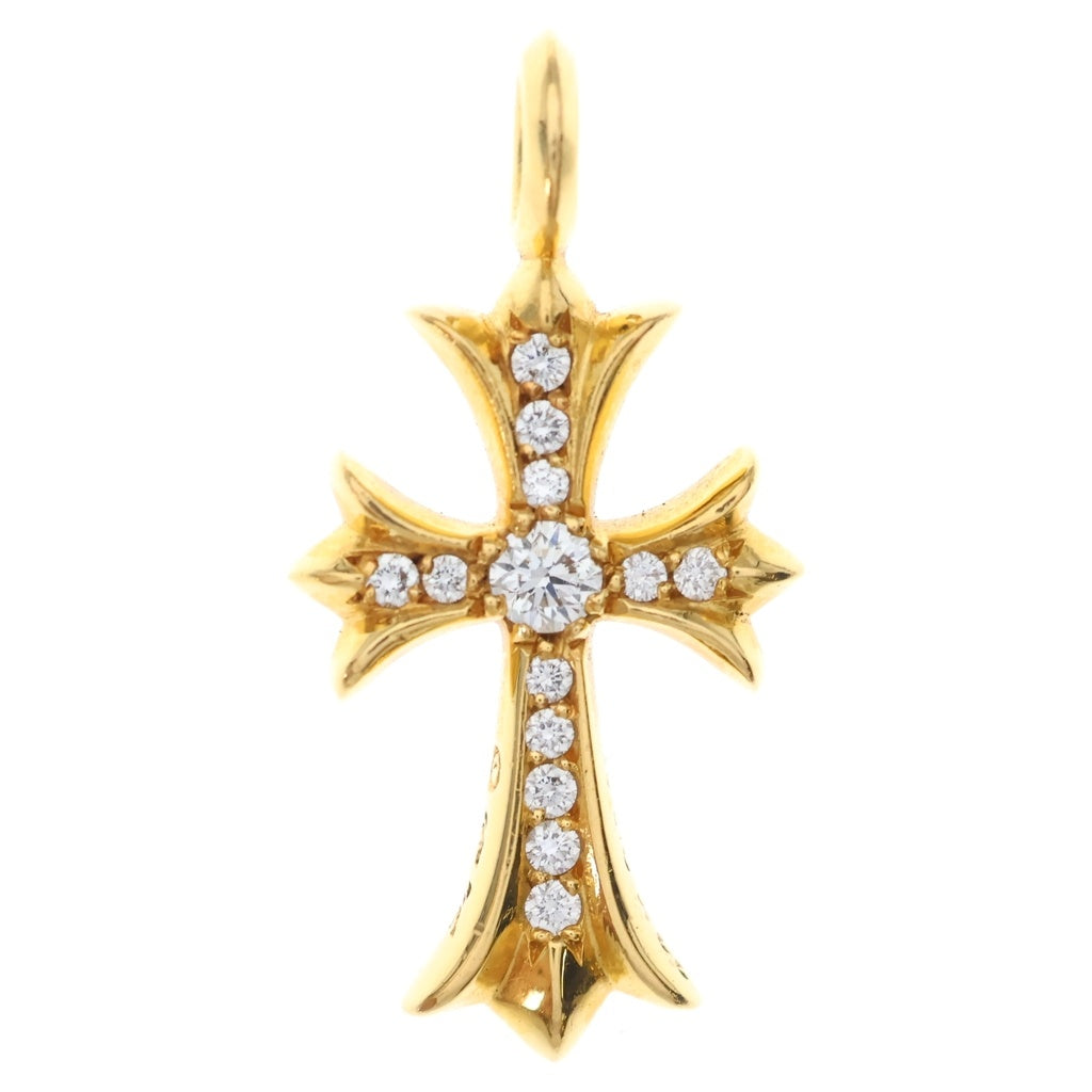 CHROME HEARTS(クロムハーツ) 22K TNY CRSF P/DIA タイニーファットクロス PAVEダイヤ ペンダントトップ ゴールドBCA033