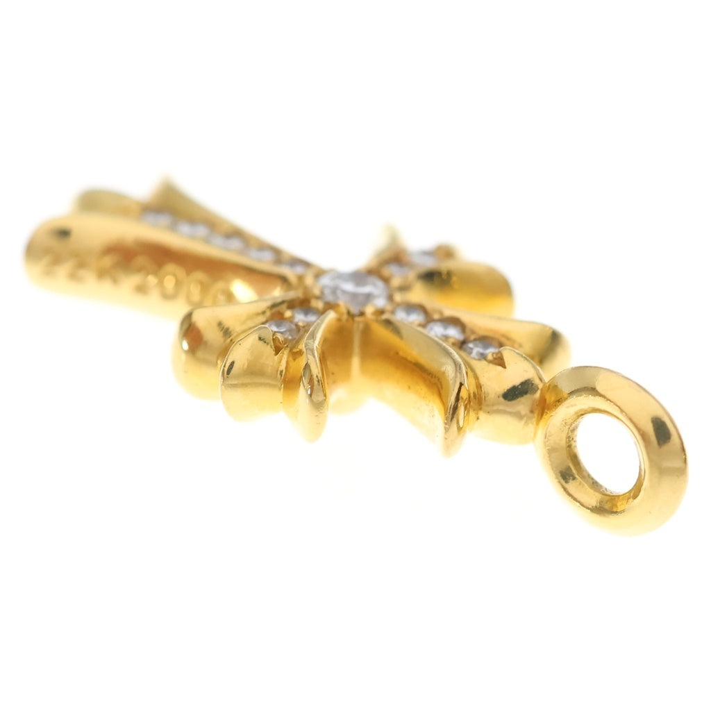 CHROME HEARTS(クロムハーツ) 22K TNY CRSF P/DIA タイニーファットクロス PAVEダイヤ ペンダントトップ ゴールドBCA033