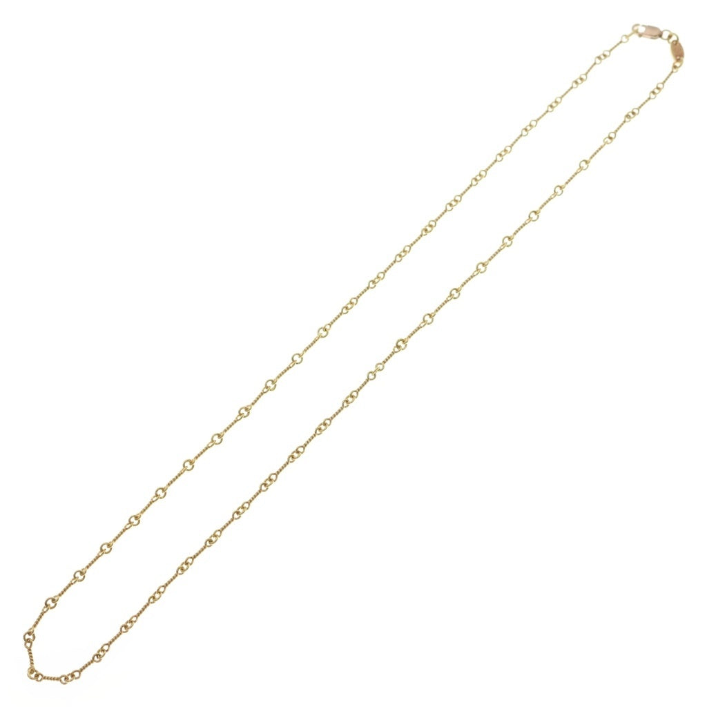 CHROME HEARTS(クロムハーツ) 22K NECKCHAIN T18 ツイストチェーンネックレス 18inch ゴールドBCA014