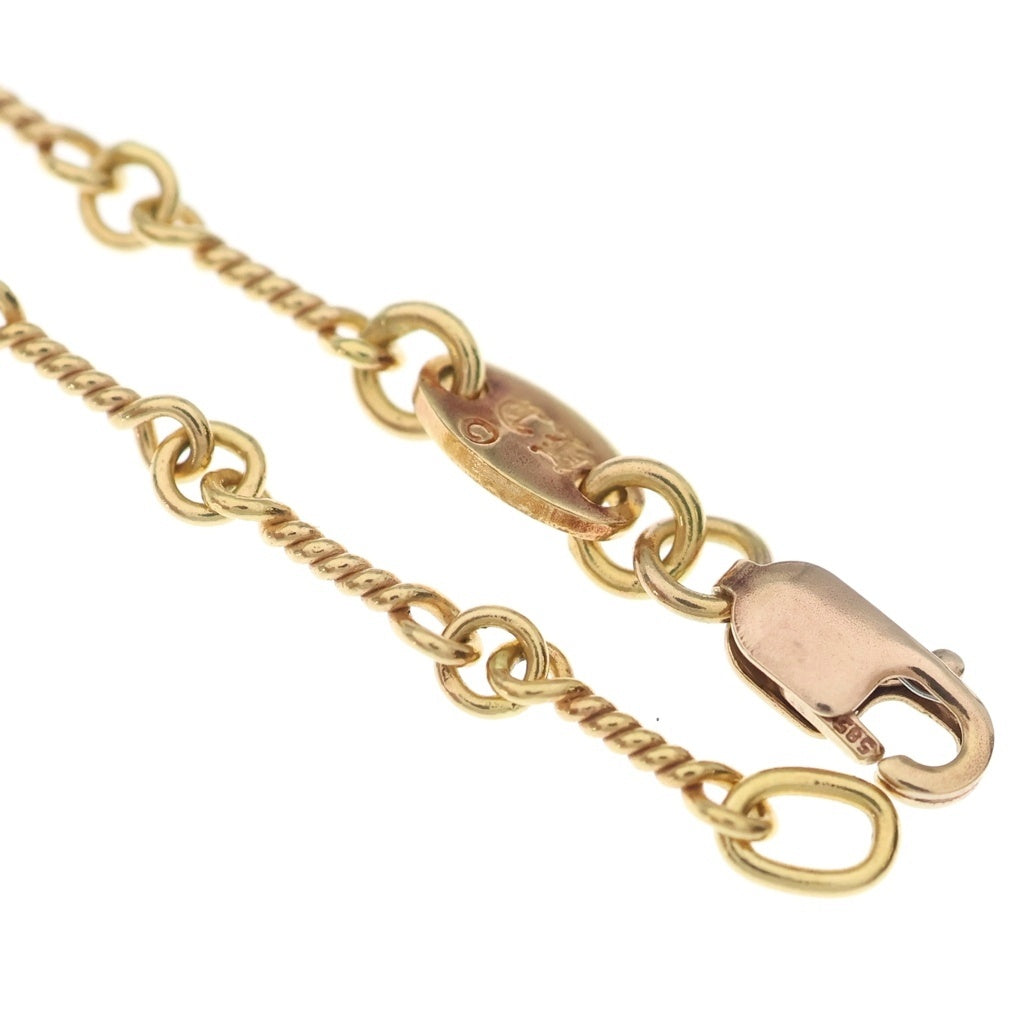 CHROME HEARTS(クロムハーツ) 22K NECKCHAIN T18 ツイストチェーンネックレス 18inch ゴールドBCA014