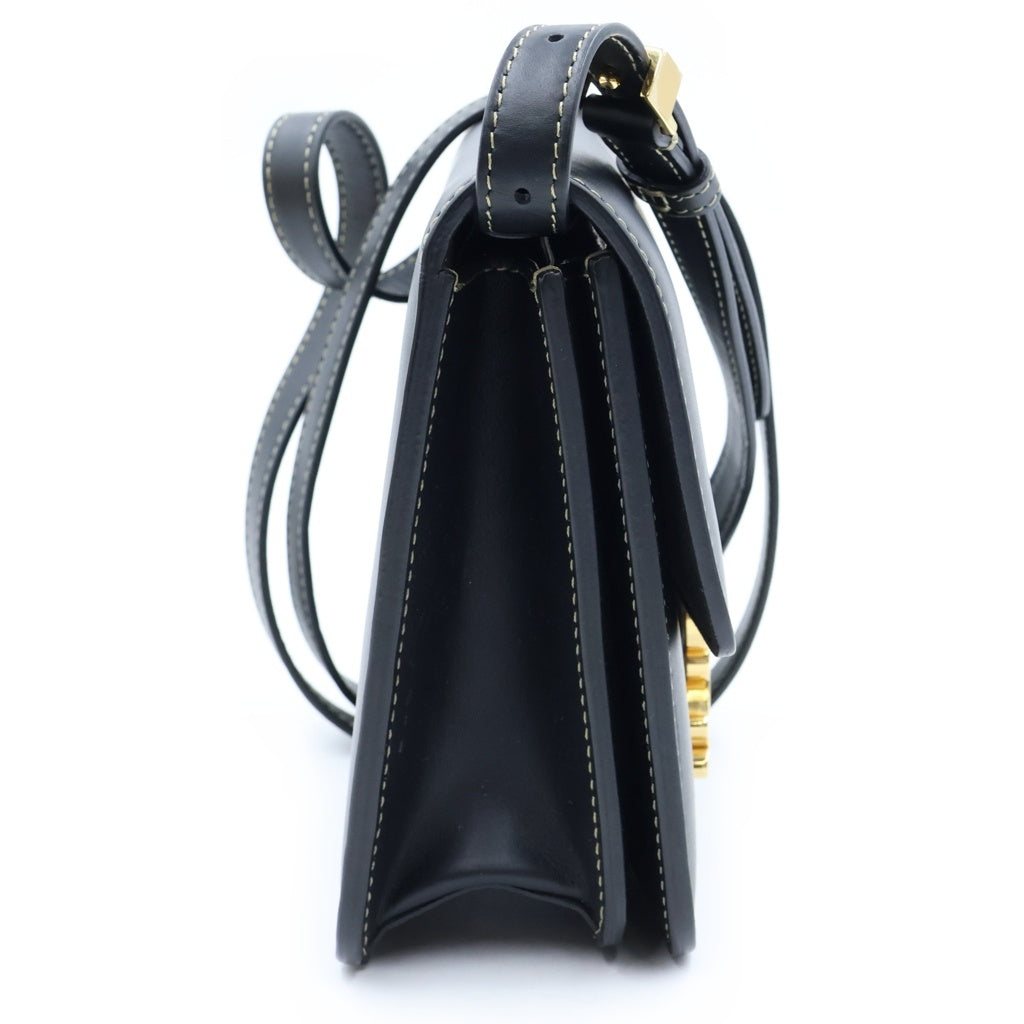 FENDI(フェンディ) カーリグラフィ ショルダーバッグ ブラック レザー 8BT317 レディース