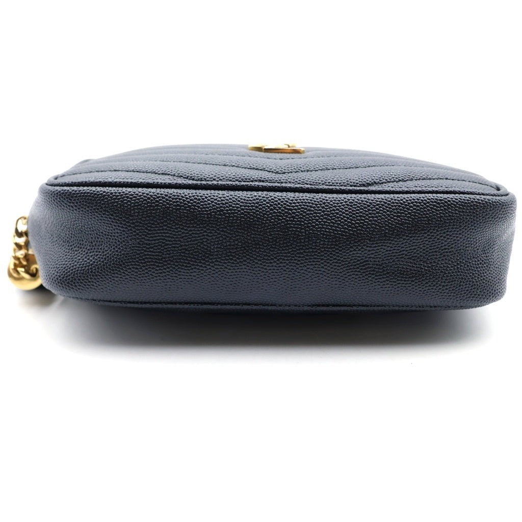 SAINT LAURENT PARIS(サンローランパリ) ルー ショルダーバック チェーンショルダー ゴールド金具 レザー ブラック 612579 レディース