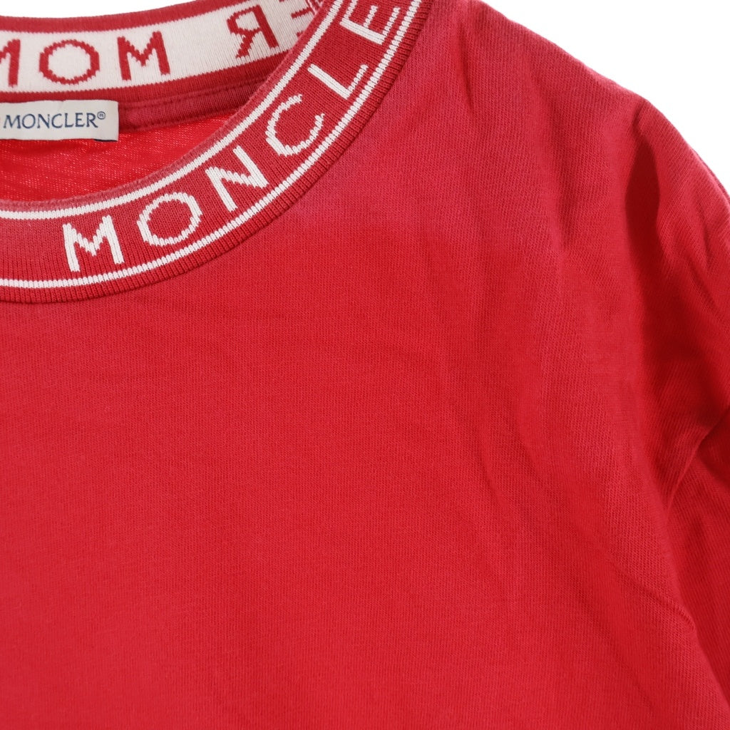 MONCLER(モンクレール) ネックロゴ クルーネック Tシャツ レッド コットン I10918C00012 8390T