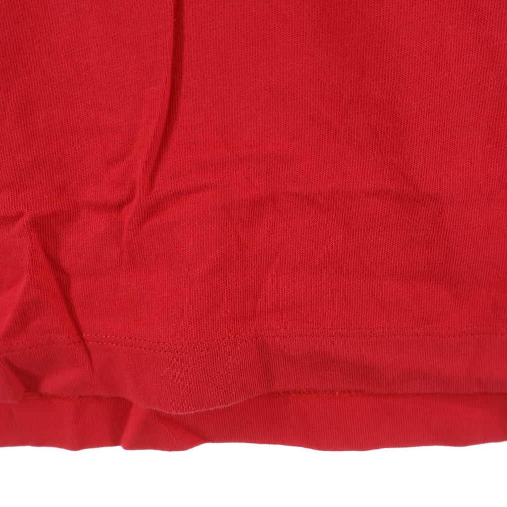 MONCLER(モンクレール) ネックロゴ クルーネック Tシャツ レッド コットン I10918C00012 8390T