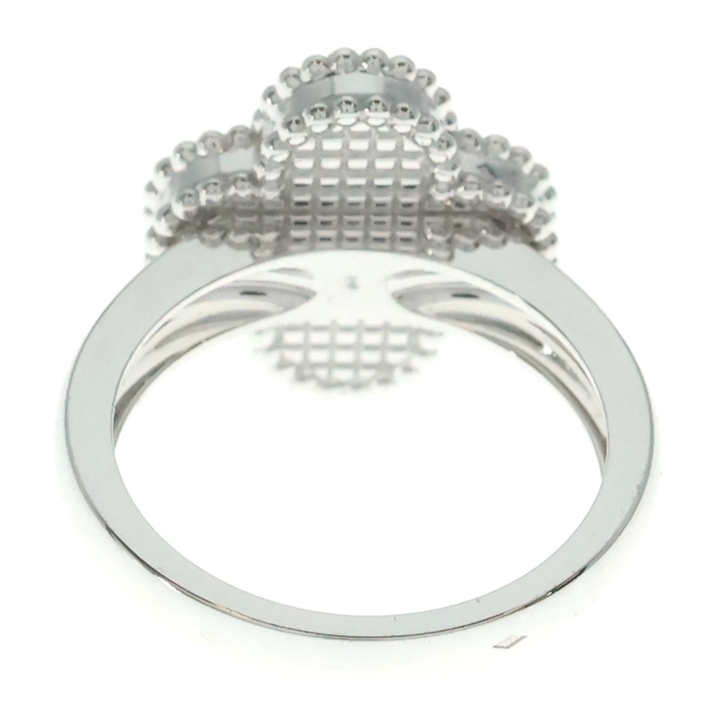Van Cleef & Arpels(ヴァンクリーフアンドアーペル) ヴィンテージアルハンブラ ギョーシェ リング ホワイトゴールド Au750WG #53 VCARP9XI