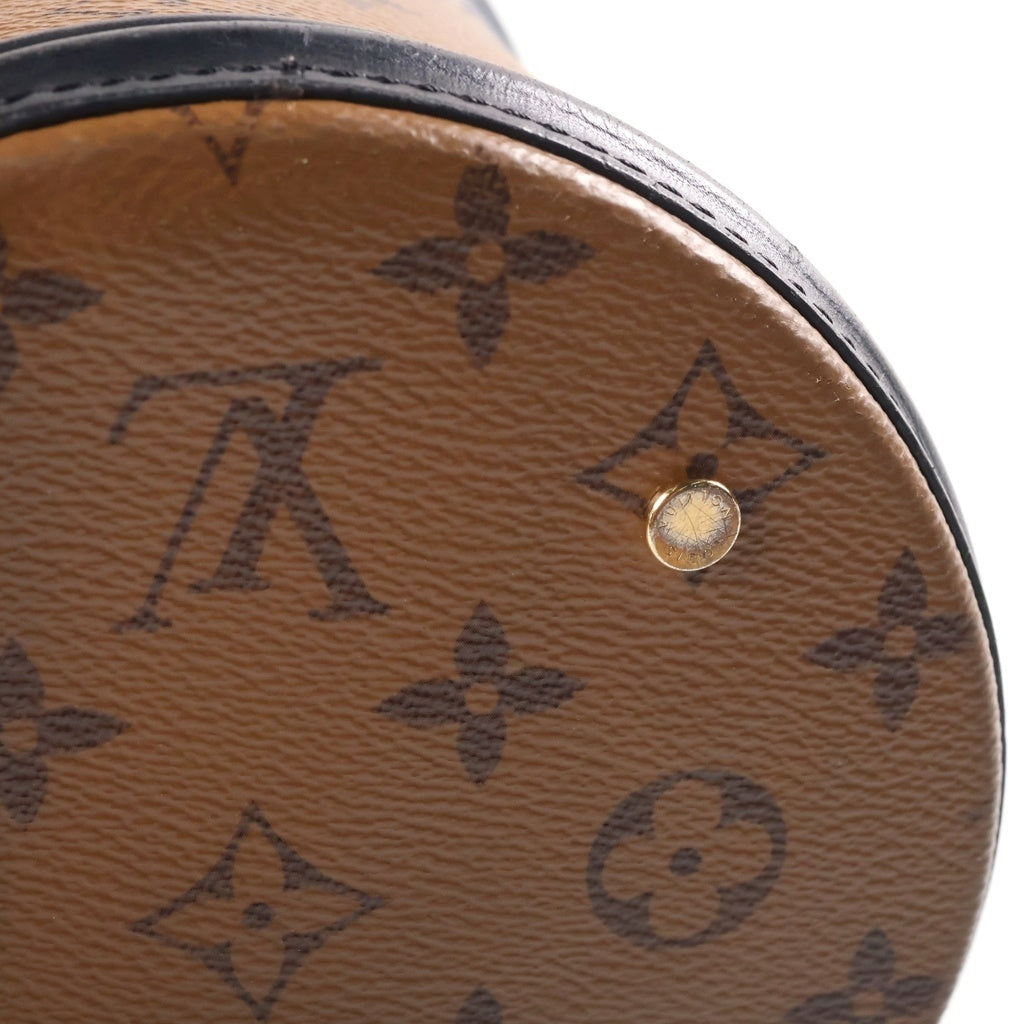 LOUIS VUITTON(ルイヴィトン) モノグラム リバース カンヌ バニティ ハンドバック 2wayショルダー PVCレザー ブラウン M43986 レディース