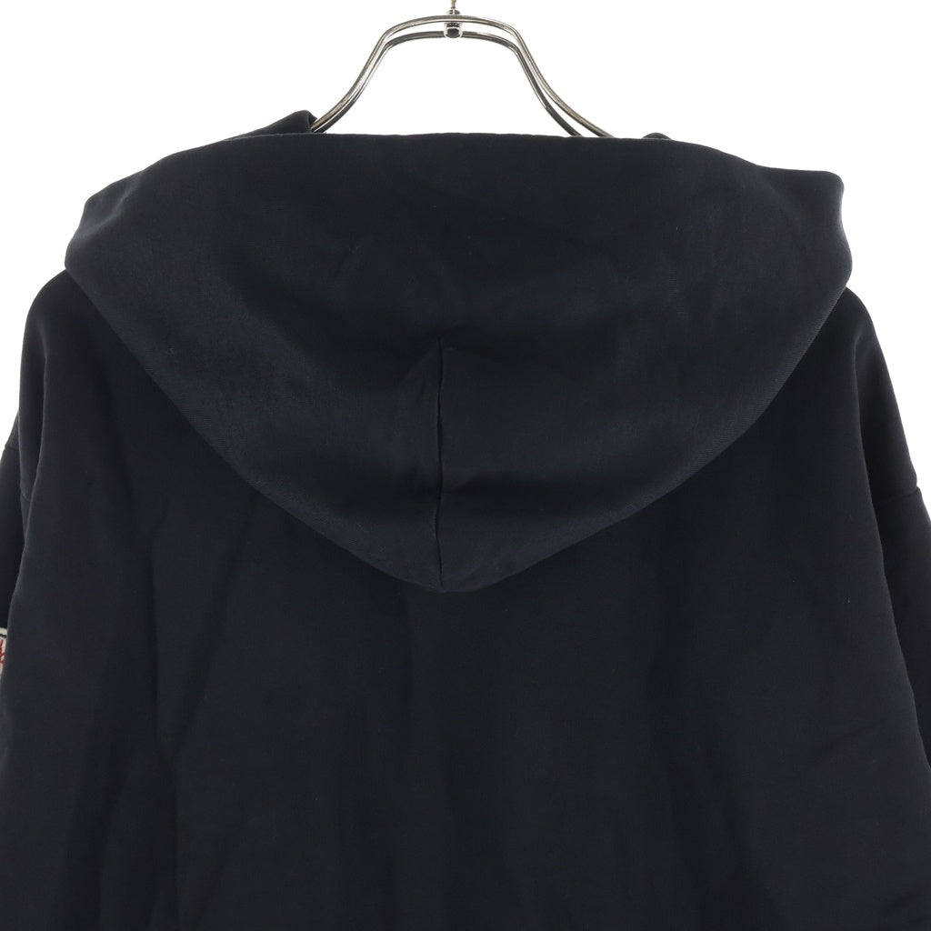 MONCLER(モンクレール) 22AW ダックプリント ワッペン付 フーディー プルオーバーパーカー ブラック H20918G00038