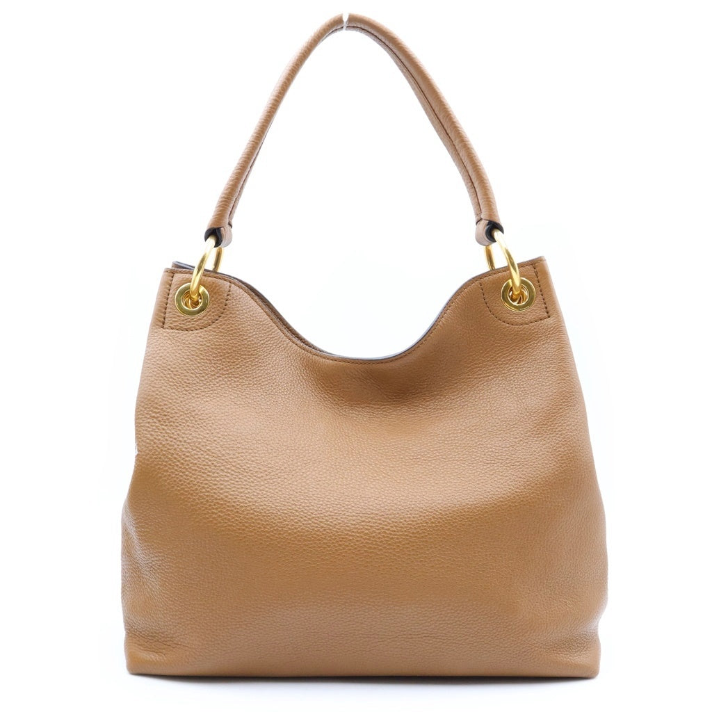 PRADA(プラダ) エンボスロゴ ワンショルダーバッグ ハンドバッグ ブラウン レザー 1BC051 レディース