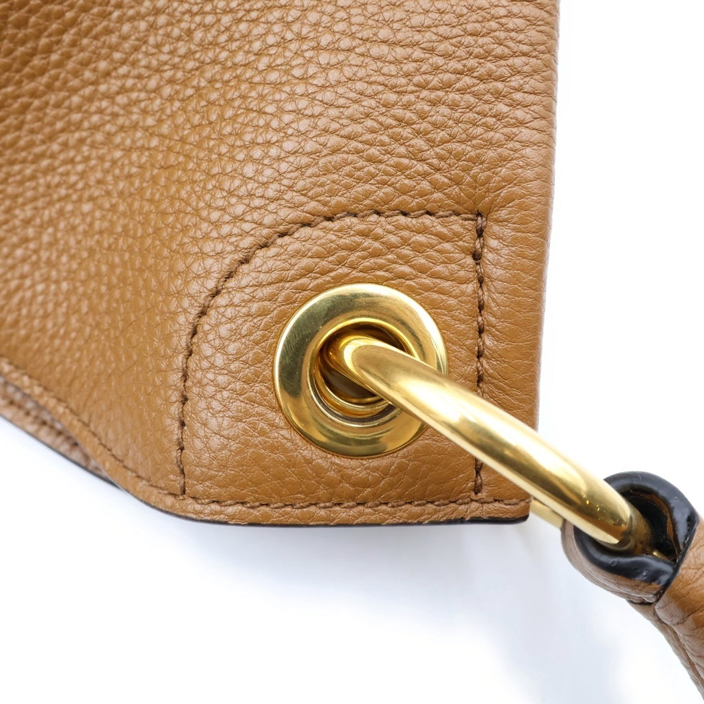 PRADA(プラダ) エンボスロゴ ワンショルダーバッグ ハンドバッグ ブラウン レザー 1BC051 レディース