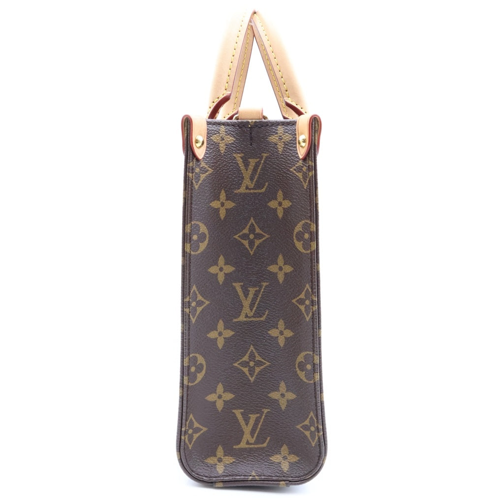LOUIS VUITTON(ルイヴィトン) モノグラム サックプラBB ハンドバッグ ショルダーバッグ 2WAY ブラウン PVC×レザー M46265 IC レディース