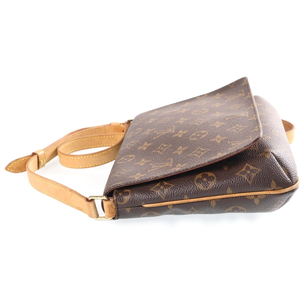 LOUIS VUITTON(ルイヴィトン) モノグラム ミュゼットタンゴ ショルダーバッグ ブラウン レザー×PVC M51388 ゴールド金具