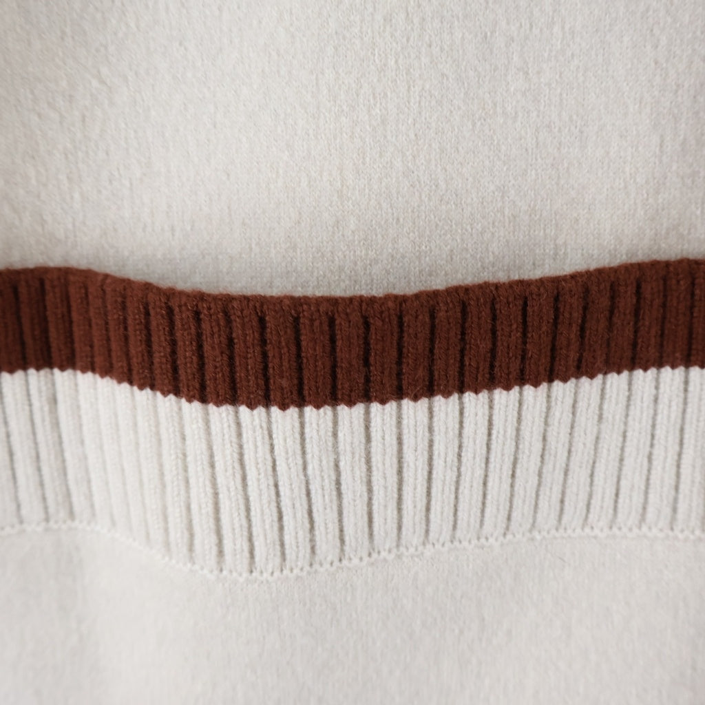 BURBERRY LONDON(バーバリーロンドン) ロゴフーデッドケープ ポンチョ ウール カシミヤ ロゴ アイボリー/ブラウン 8029000 レディース