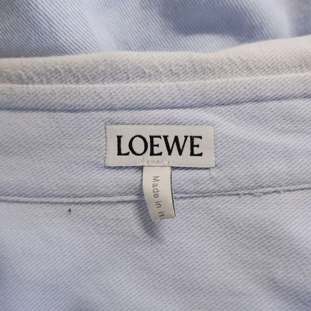 LOEWE(ロエベ) アナグラム刺繍 ポケット付き 長袖シャツ コットン ブルー H526Y05W86