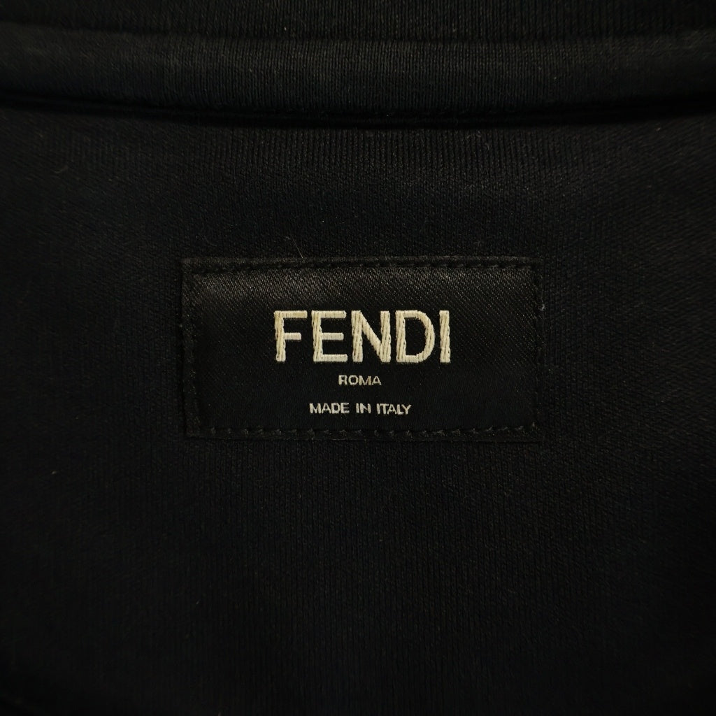 FENDI(フェンディ) 24SS Logo Embroidery S/S Tee ロゴ刺繍 ステッチデザイン 半袖Tシャツ カットソー コットン ブラック FY0936 AR6Z