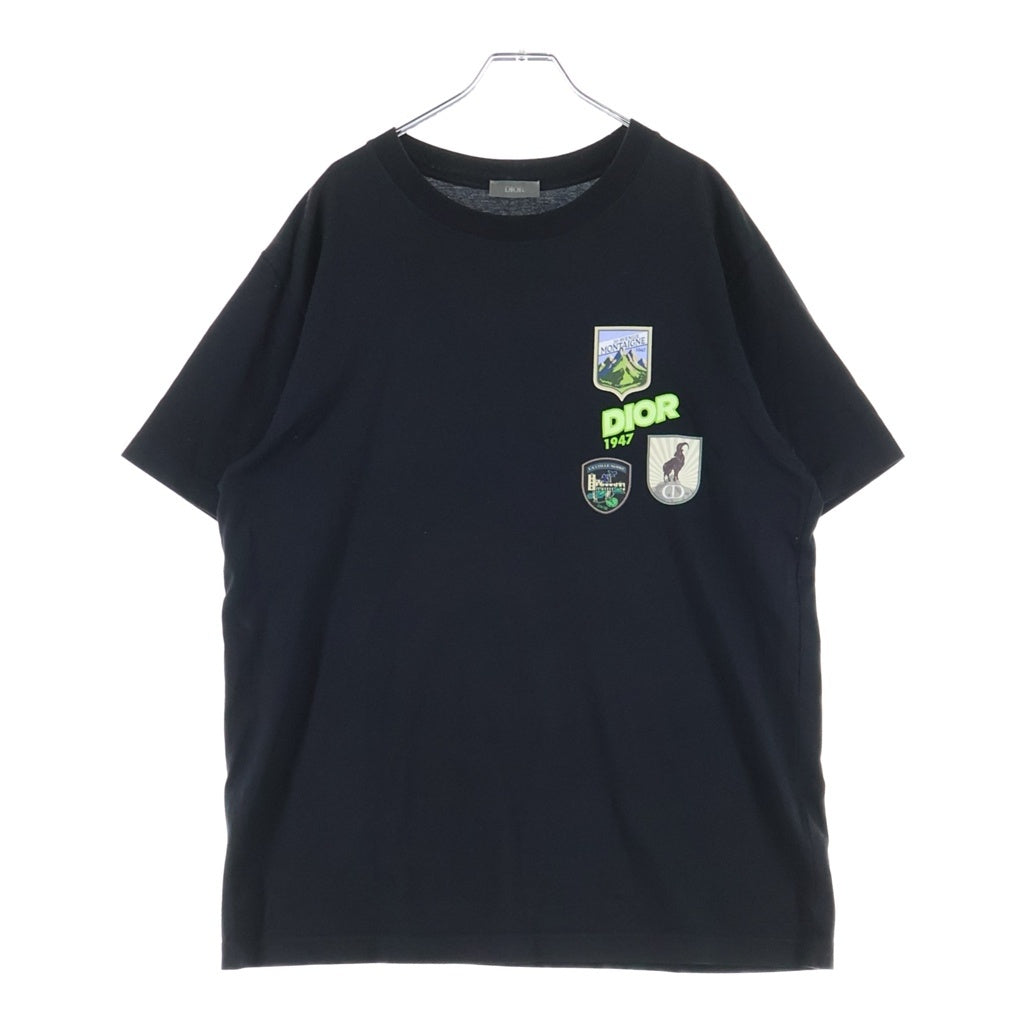 DIOR(ディオール) 26SS Dior Moutain S/S Tee ディオールマウンテン 半袖Tシャツ カットソー ロゴ刺繍 ブラック 613J696E0677