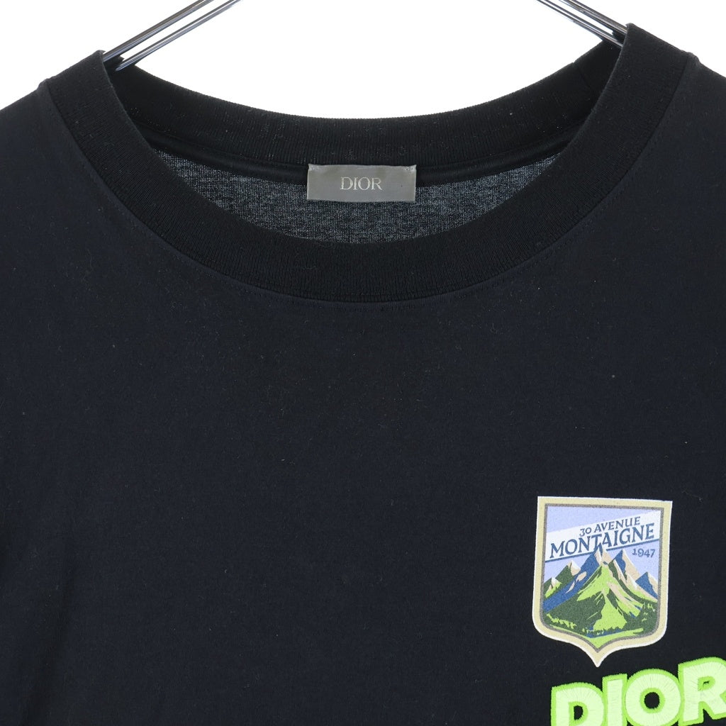 DIOR(ディオール) 26SS Dior Moutain S/S Tee ディオールマウンテン 半袖Tシャツ カットソー ロゴ刺繍 ブラック 613J696E0677