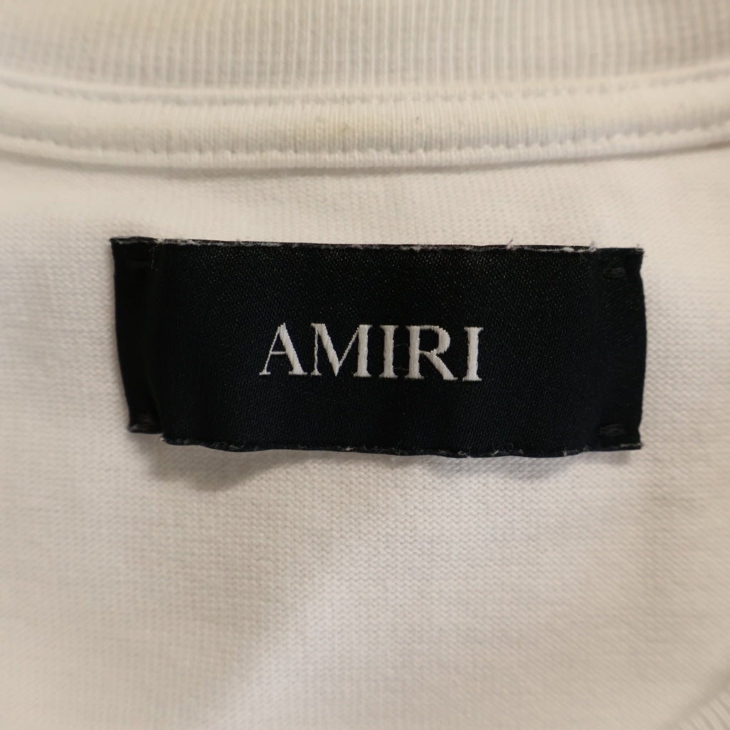 AMIRI(アミリ) MA SKATER TEE ロゴエンブロイダリー 半袖Tシャツ カットソー ホワイト SRAMJYTE1233SMRBC00