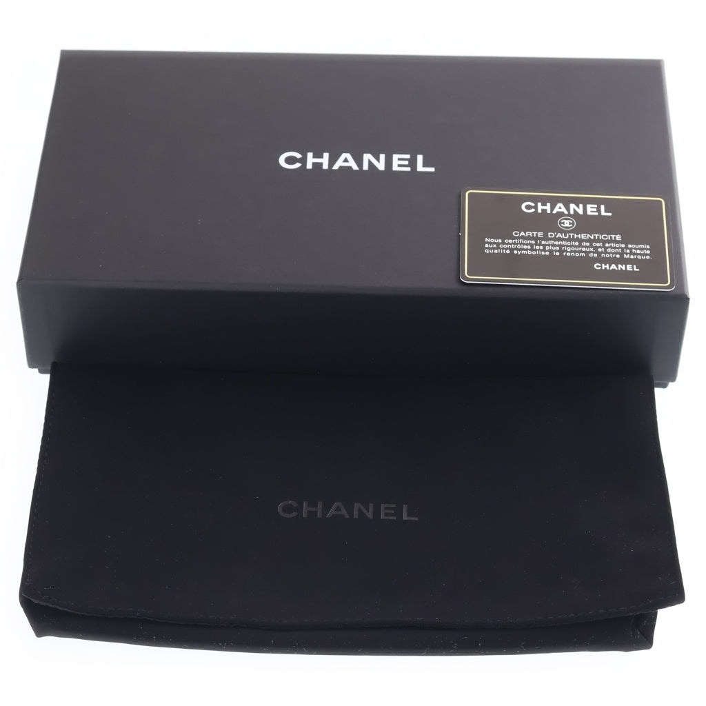 CHANEL(シャネル) ボーイシャネル マトラッセ 長財布 ロングウォレット 三つ折り財布 ピンク キャビアスキン A80286 ゴールド金具 レディース