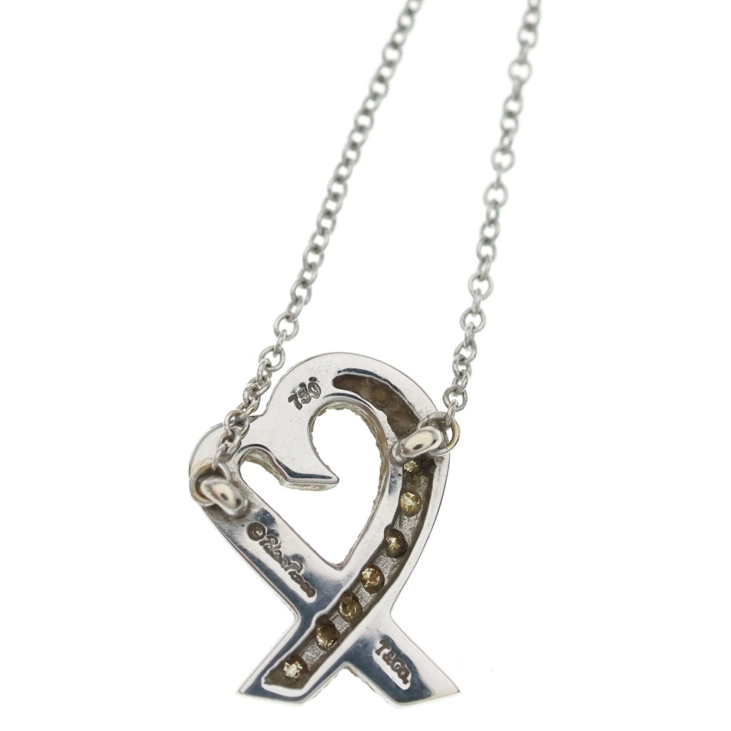 TIFFANY & Co.(ティファニー) パロマピカソ ラビングハート ダイヤ ネックレス Au750 K18WG ホワイトゴールド レディース