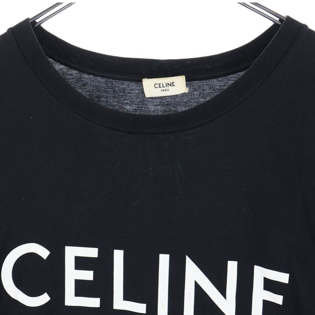 CELINE(セリーヌ) エディ期 ルーズ 半袖ロゴTシャツ カットソー コットン オーバーサイズ ブラック 2X681671Q