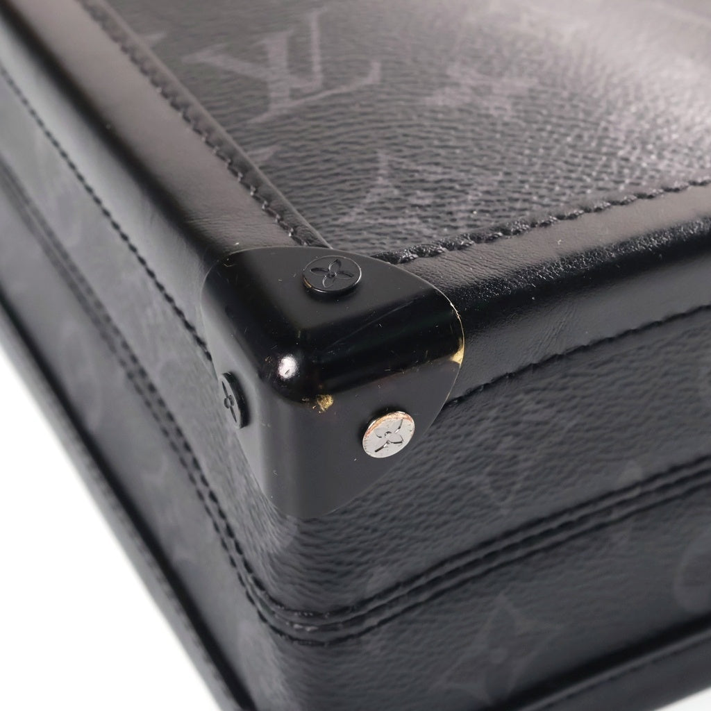 LOUIS VUITTON(ルイヴィトン) モノグラムエクリプス ソフトトランク ブリーフケース ハンドバッグ ショルダーバッグ 2WAY ブラック PVC×レザー M44952
