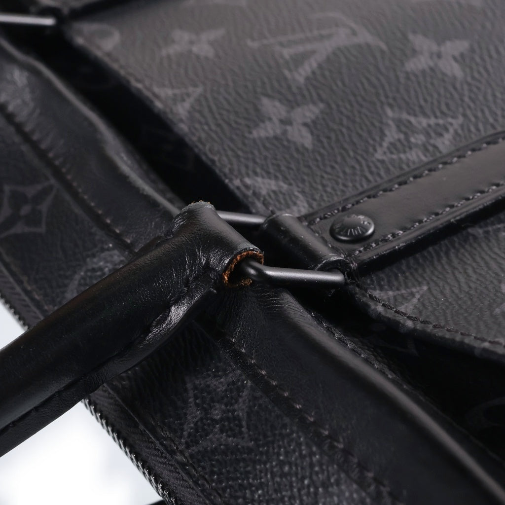 LOUIS VUITTON(ルイヴィトン) モノグラムエクリプス ソフトトランク ブリーフケース ハンドバッグ ショルダーバッグ 2WAY ブラック PVC×レザー M44952