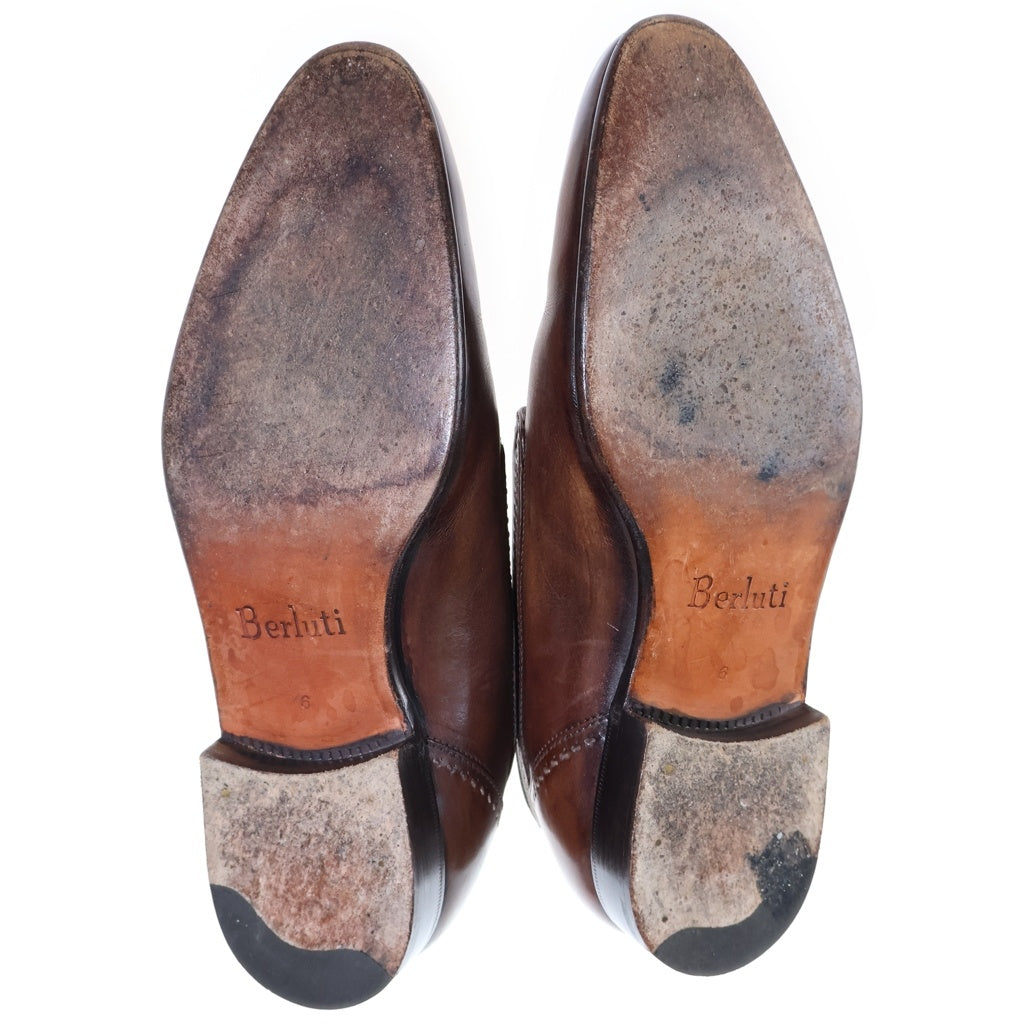 Berluti(ベルルッティ) ガレ ドレスシューズ パティーヌ レザー 革靴 ステッチ ブラウン 1575
