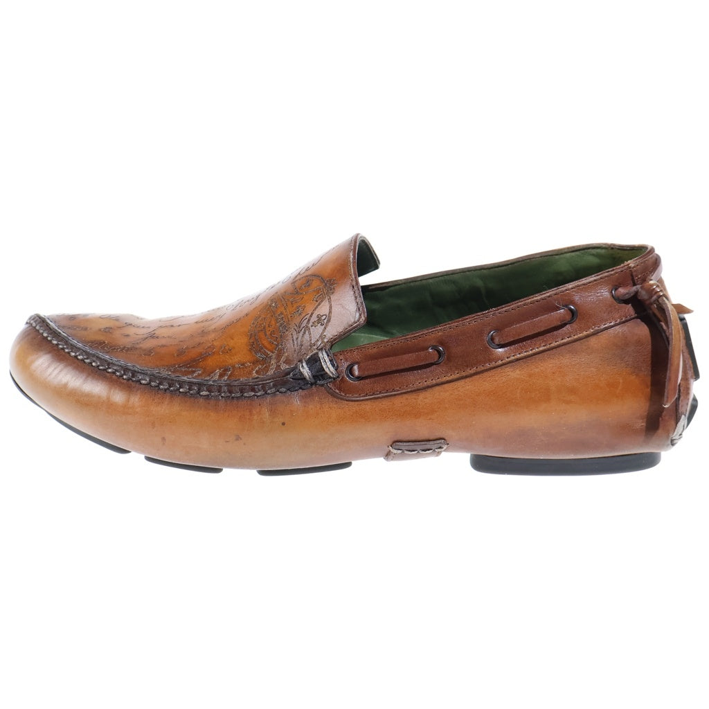 Berluti(ベルルッティ) カリグラフィ インディオ ローファー フラットシューズ 革靴 レザー ブラウン