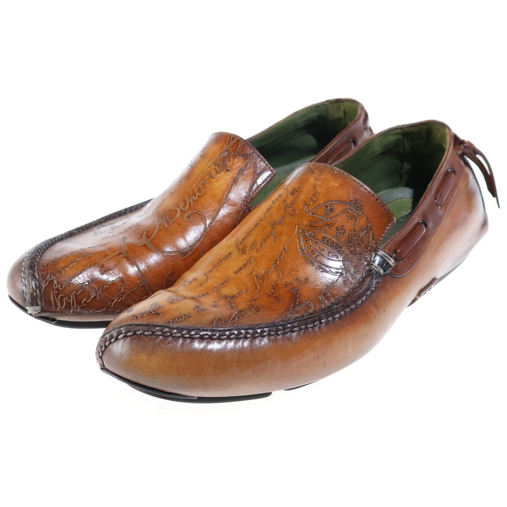 Berluti(ベルルッティ) カリグラフィ インディオ ローファー フラットシューズ 革靴 レザー ブラウン