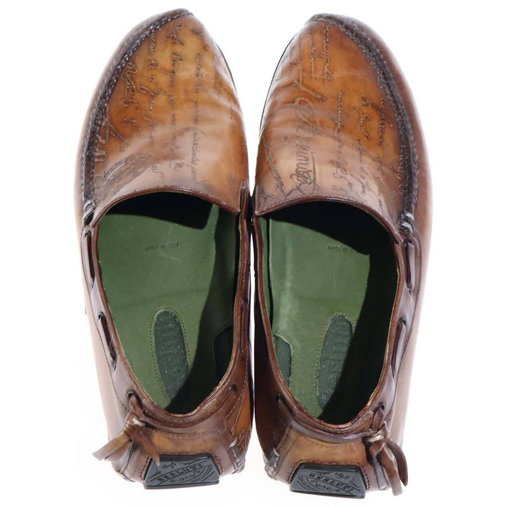 Berluti(ベルルッティ) カリグラフィ インディオ ローファー フラットシューズ 革靴 レザー ブラウン