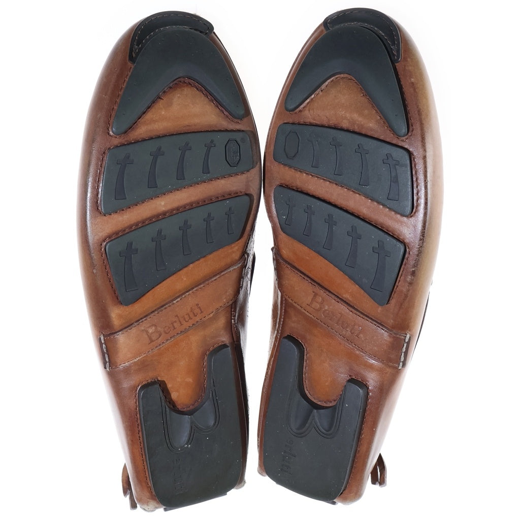 Berluti(ベルルッティ) カリグラフィ インディオ ローファー フラットシューズ 革靴 レザー ブラウン